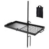 Heavy Duty Swivel Campfire Grill, 24" Portable Camping Grill Grate & Griddle, Sturdy Steel BBQ Mesh, 360Â° Height Adjustable Over Fire Pit Equipment