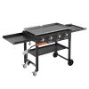 Gas Griddle, 4-Burner Flat Top Grill, 36 inch Grill Plate Foldable Propane Griddle with Wheels, 60000 BTU Outdoor Flat Top Grills for Pan-Frying