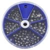 205pcs Premium Lead Fishing Sinkers with Convenient Storage Box - 5 Round Sizes for Accurate Casting and Deep Water Fishing