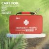 Portable 121-Piece Survival First Aid Kit, Compact EVA Case
