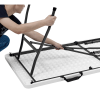 White 6 Foot Fold-in-Half PlasticTable, Indoor Outdoor, Scratch Resistant, Stain & UV Damage, Built-in Carry Handle (Shipment from Walmart)