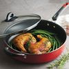 Qt Aluminum Nonstick Covered Jumbo Cooker â€“ Red