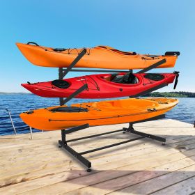 Freestanding Kayak Storage Rack â€“ Vertical 2/3/4-Tier Organizer for Kayaks, Canoes & Paddleboards (size: 3-Tier)